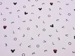 Mickey Mouse printed cotton twill, DIY patchwork for baby bedding