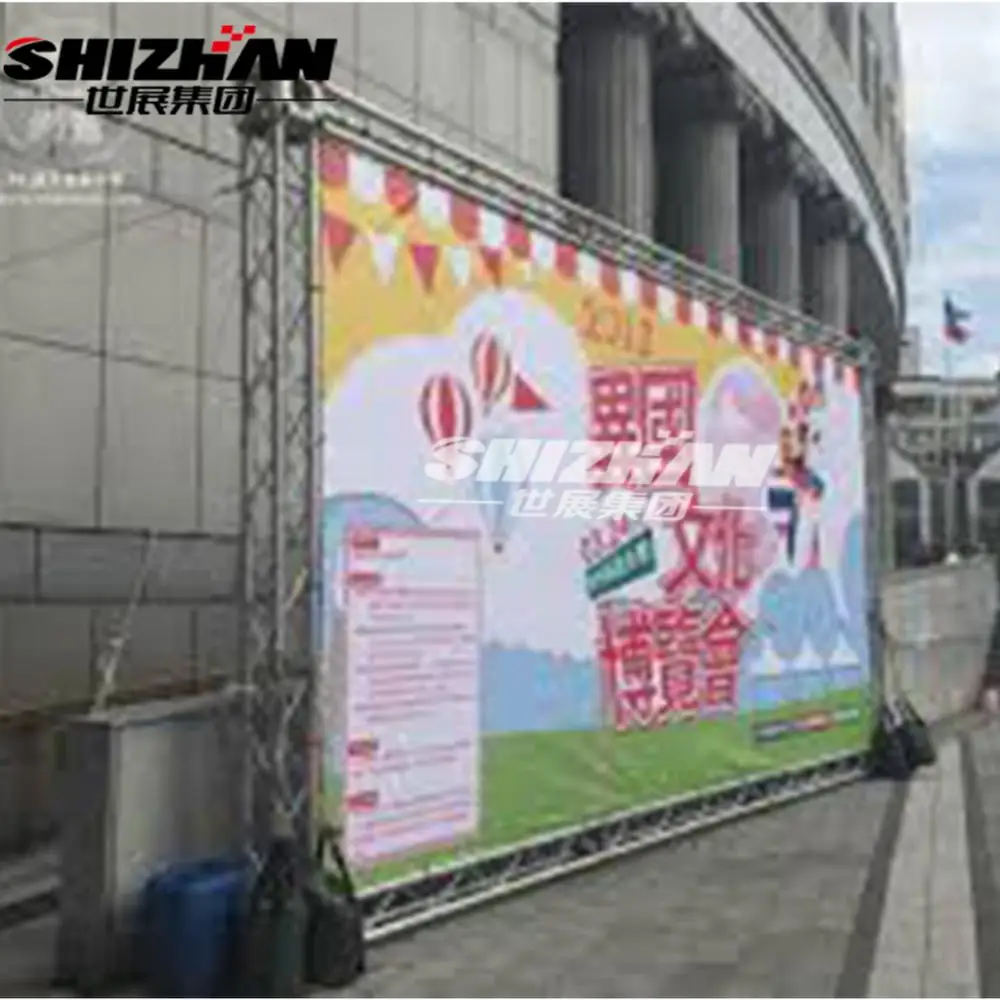 Aluminum screen truss structure for lighting and screen