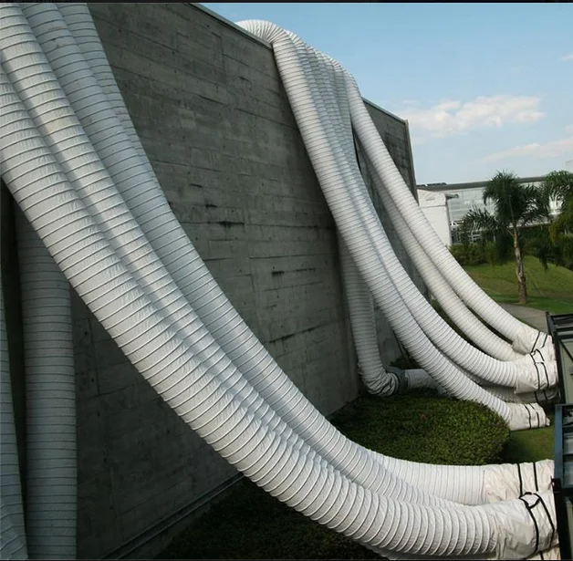 
20 inch diameter durable PVC exhaust insulated flexible air ventilation spiral duct for dehumidification 