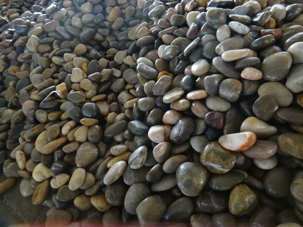 Multicolor Pebble Stone School Natural Stones for Jewelry Making Round Ton Woven Bag 3 Years Natural Stone Water Fountains