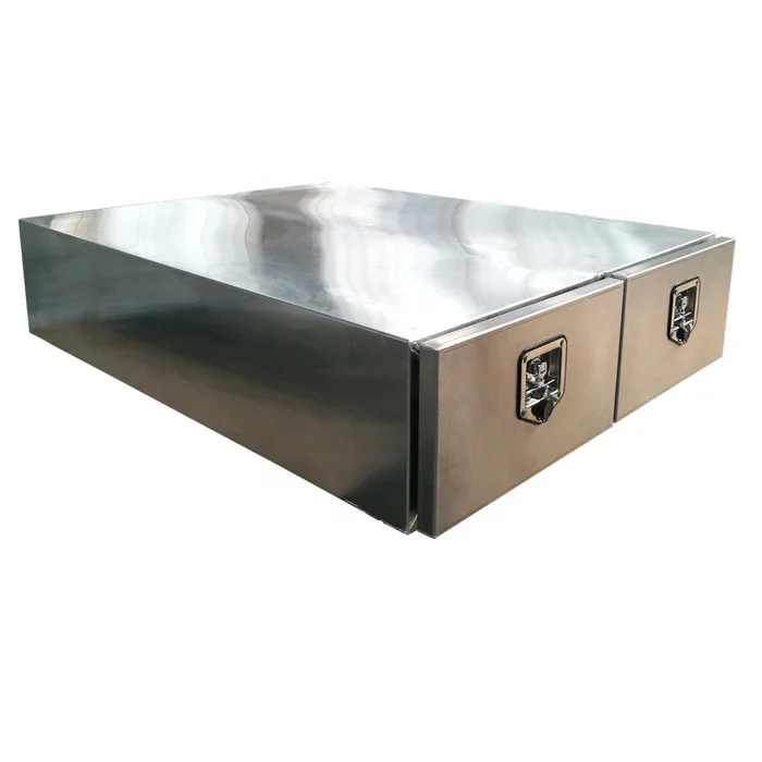 Custom Aluminum  Under Ute Tray Tool Box Trundle Drawer Ute Storage Tool Box