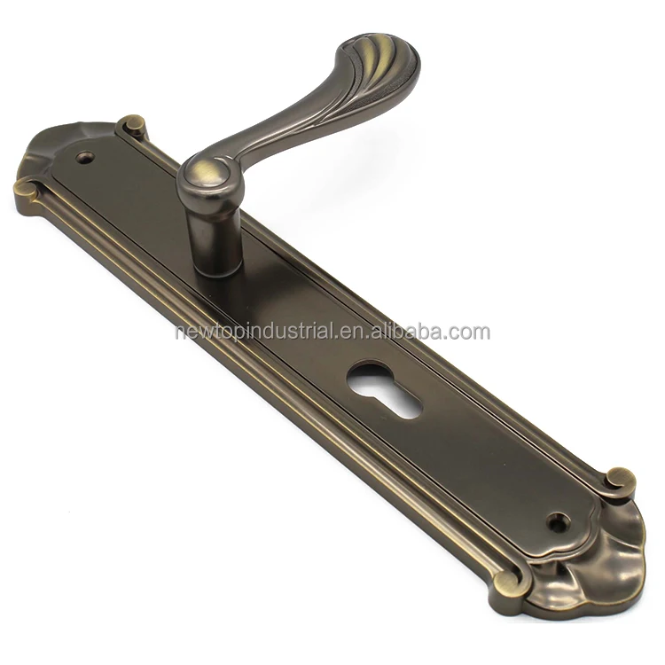 Antique Type High Security Zinc Door Handles Lock Plates