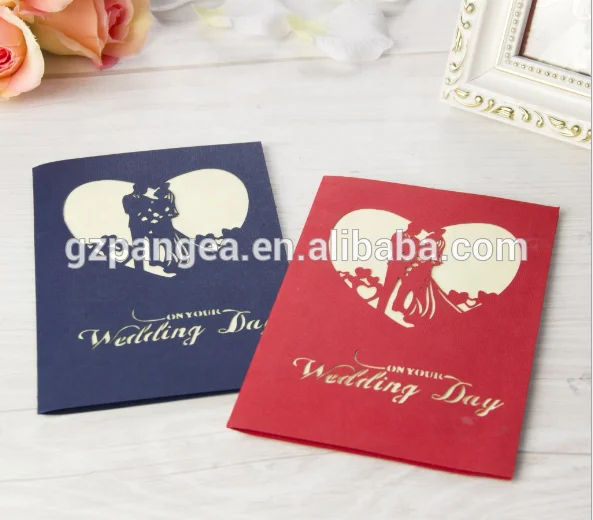 2019 diy  competitive price heart shape handmade customized wedding invitation card 3D  Greeting Card model