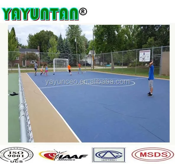 Cheap raw material futsal court flooring cost