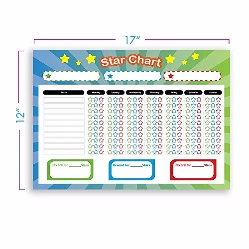 Kids Learning Potty Training Magnetic Reward Chart Sheet Responsibility Chart Dry Erase Whiteboard