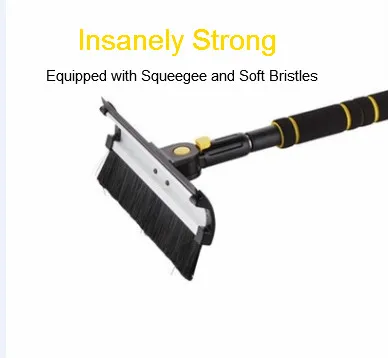 Heavy duty Auto Snow Moover Extendable Snow Brush with Squeegee & Ice Scraper