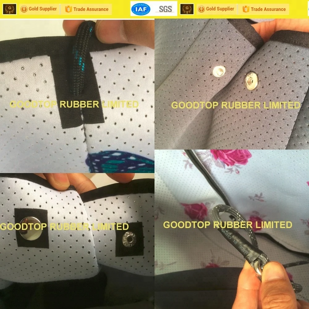 Perforated Neoprene Women Lady Fashional Handbags Customized