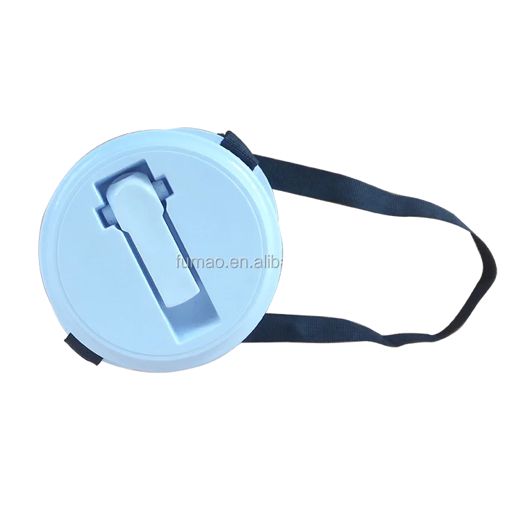 blow molded 0.75Litre mini portable water cooler box with a strap and spout