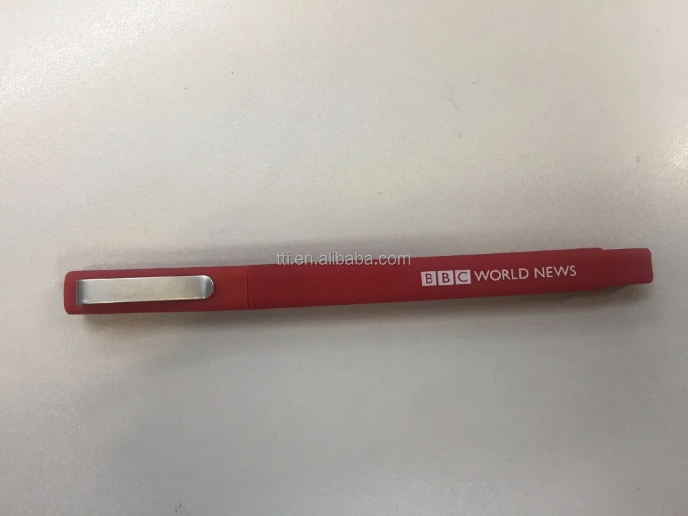 
Hot Sell Plastic Ball Pen Promotional Custom logo Rubber Square pens canetas promotional Items With Logo 