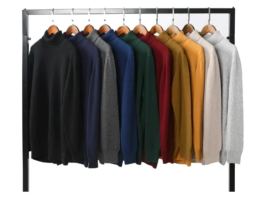 Мужской вязаный свитер с круглым вырезом, зимний кашемировый шерстяной плотный теплый мужской пуловер, кашемировый свитер, джемпер