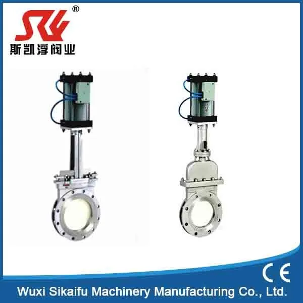 Elaborate High Temperature Pneumatic Operated Slide Knife Gate Valve
