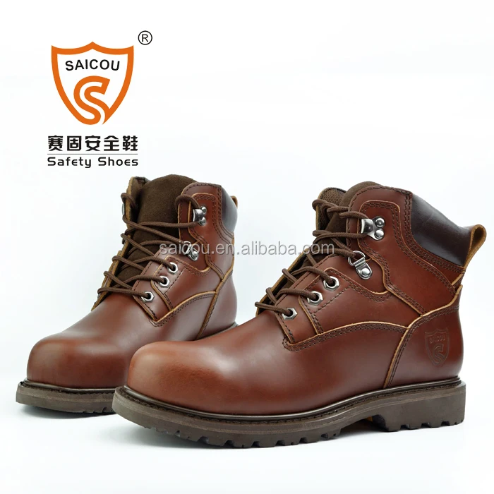 black steel toe security work shoes and safety shoes and goodyear boots manufacturer DC-858