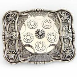 40mm zinc alloy bull head western belt buckle