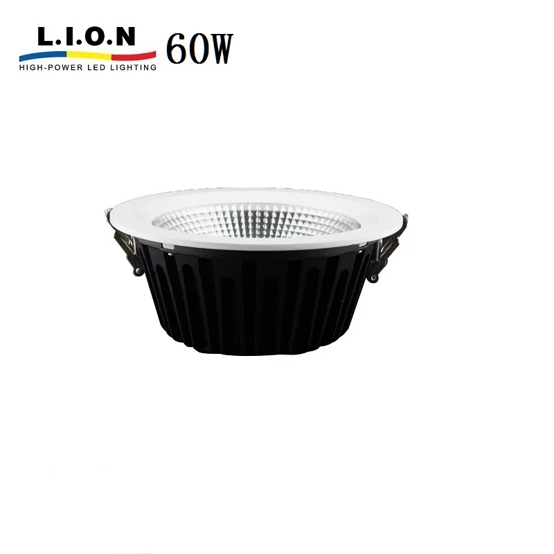 Hot sale wall mounted tiltable 60w cob round recessed led downlight