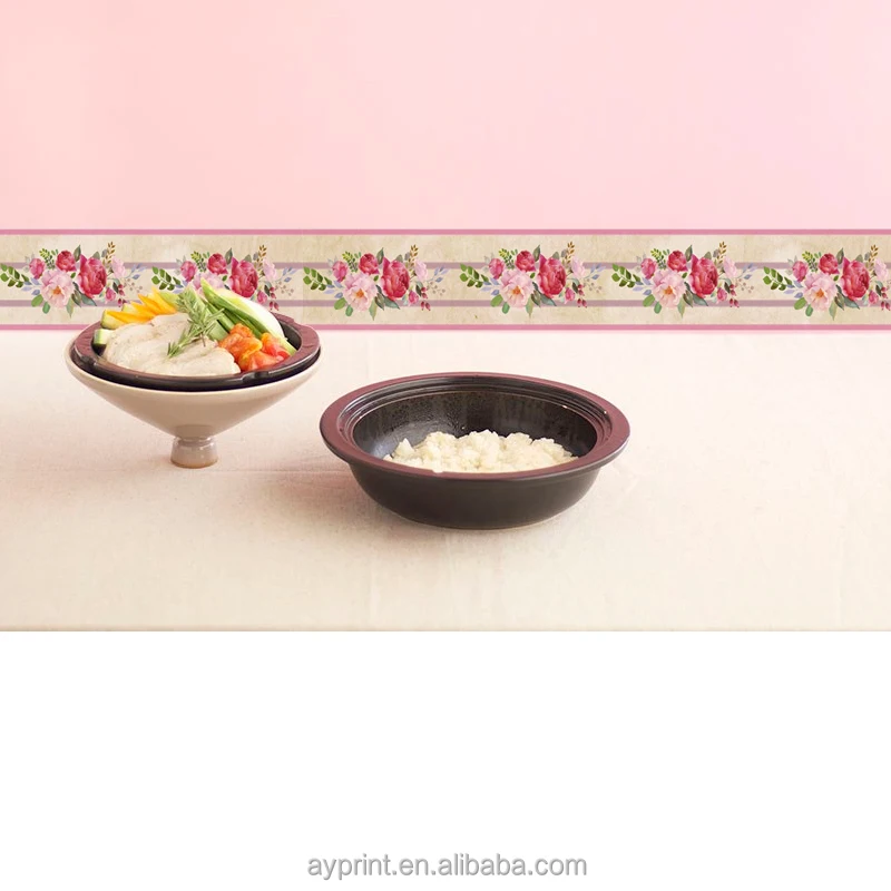 
YX011 Colorful Flower Kitchen Livingroom Bathroom Bedroom waist line wall sticker DIY decorative removable creative wall decal 