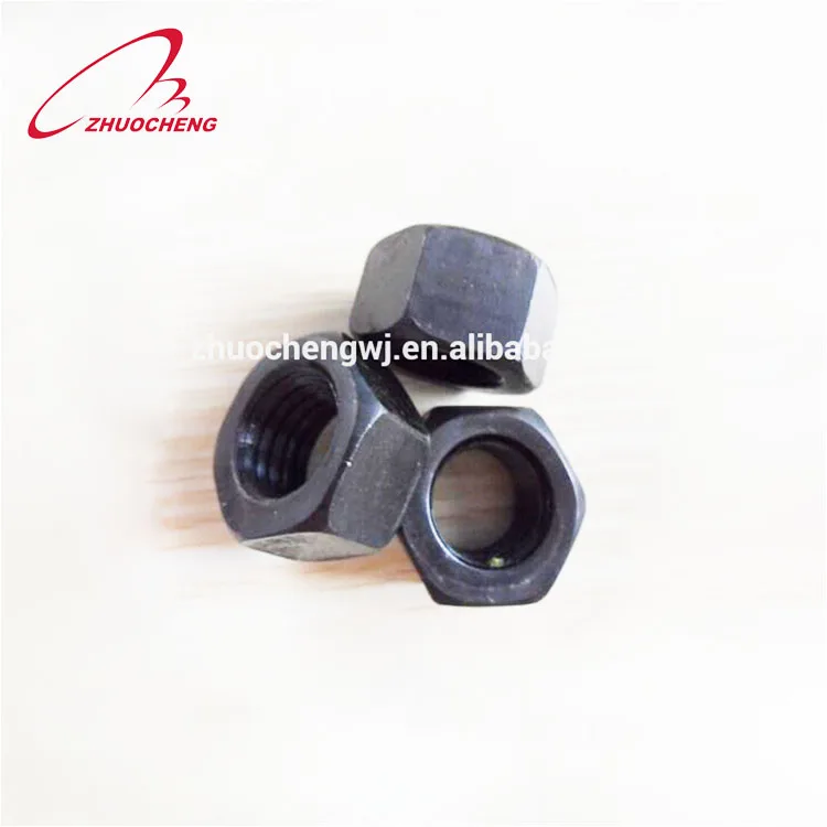 Black oxide heavy duty astm a563 hex nut