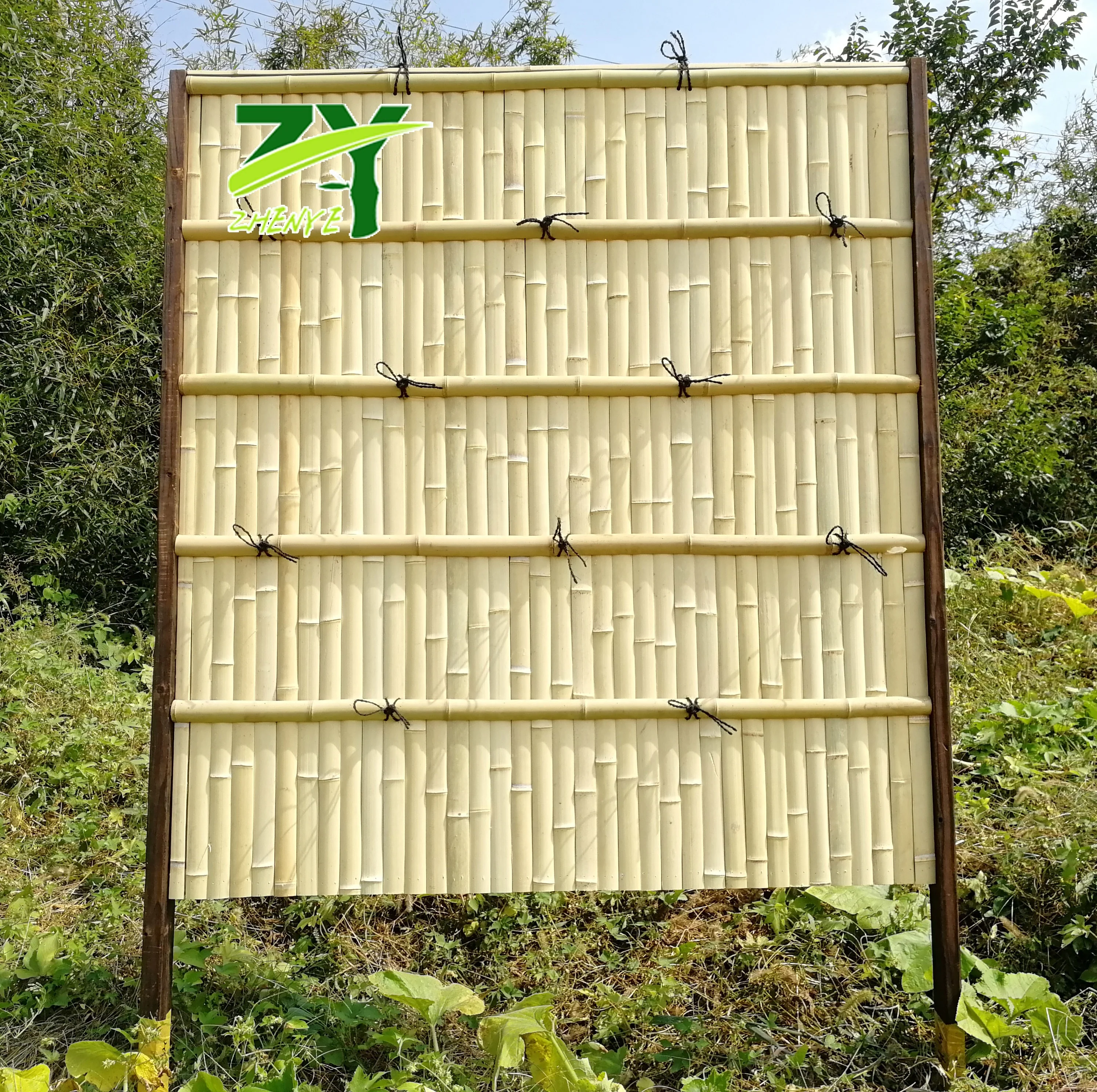 
ZY-321 New Developed Bamboo Fence Panel for garden,backyard Bamboo Railings Bamboo Palisade 