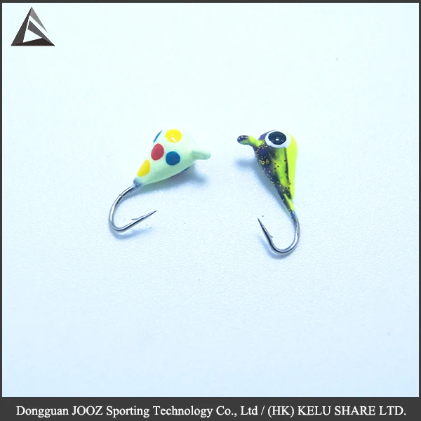 China manufacturer cheap tungsten fishing ice jig ice hook with all colors