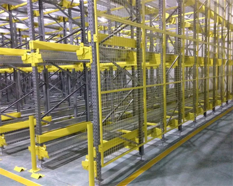 Warehouse freezer racking radio shuttle FIFO Drive-through rack