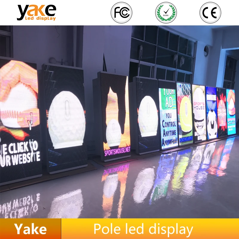 Высокая яркость P6 уличная дорога сторона рекламы полюс вывески щит наружный светодиодный экран дисплея
