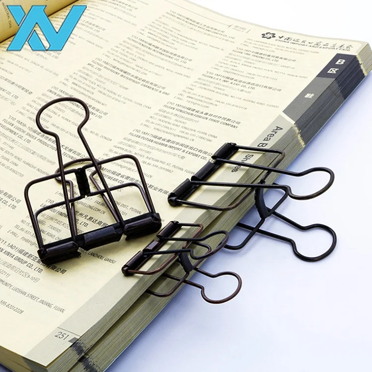 Different sizes steel wire metal clips assorted colors wire binding clips 19mm,32mm,50mm