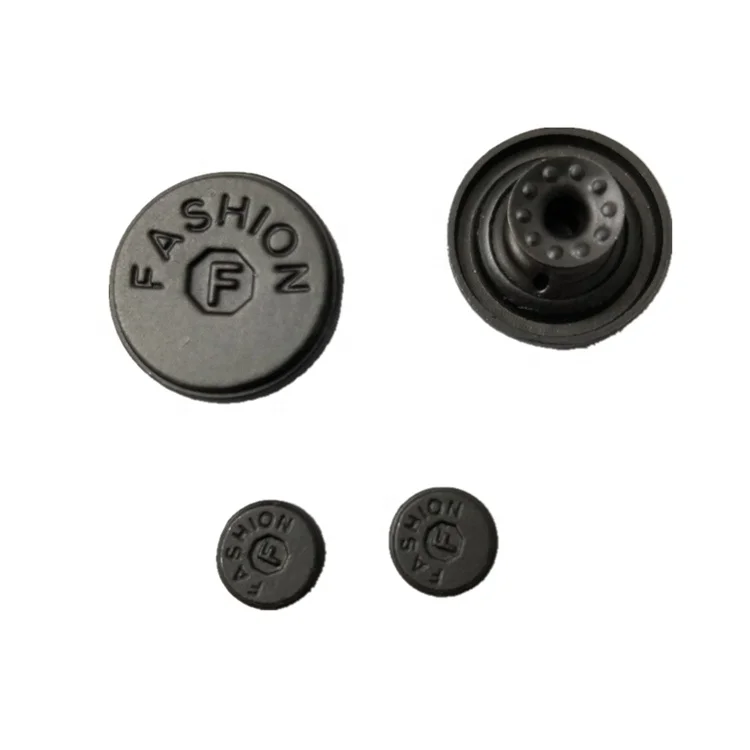 Matte black metal button snap button jeans rivet Decorative aluminum nail fastener for Autumn and winter coat