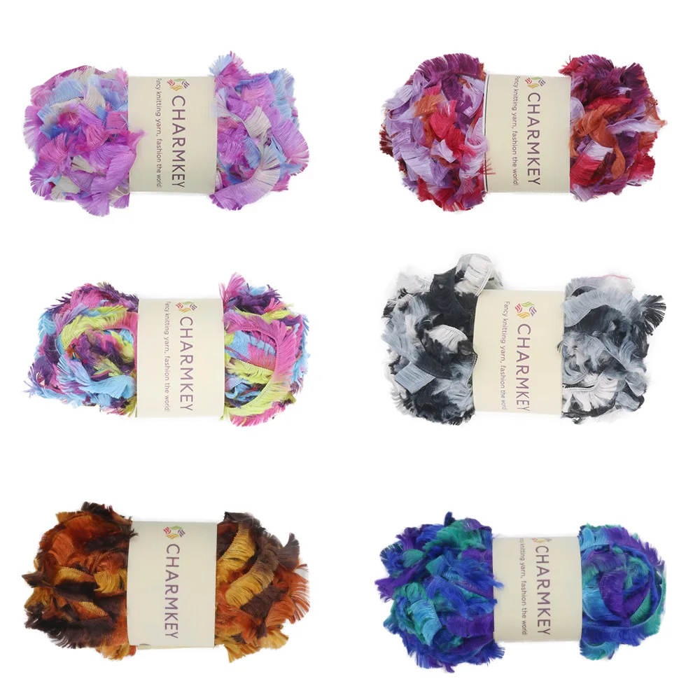 High quality fancy knitting high tenacity 100% spun polyester yarn