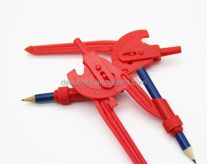 plastic drawing compass, educational math compass set, school supplies of drawing compass