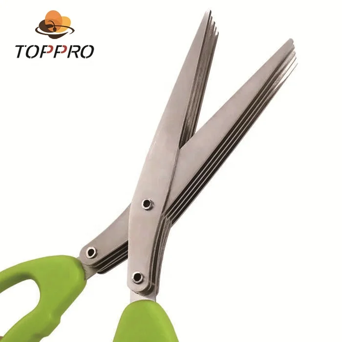 
Professional Stainless Steel 5 Blades Kitchen tailor Scissors Herb Scissors With Comb 
