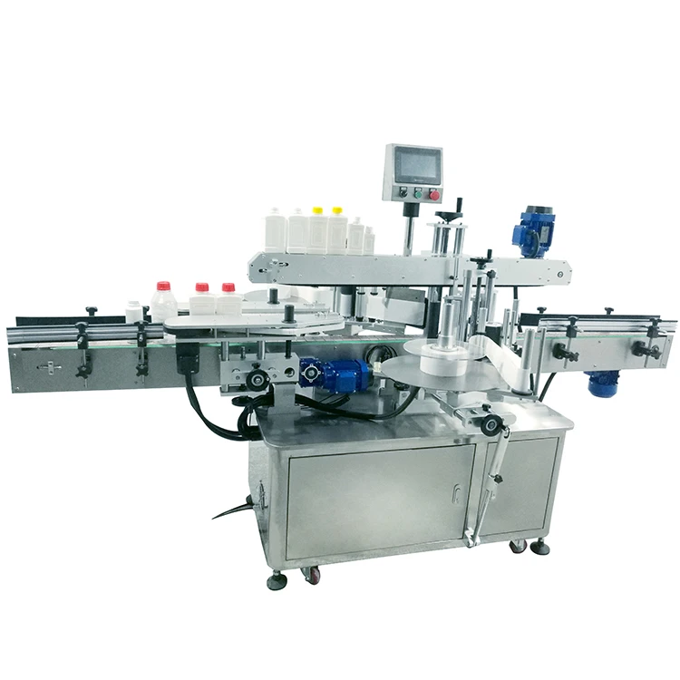 YM620 factory two sides square jar bucket labeler for flat plastic bottle labelling machine