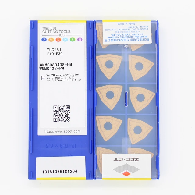 ZCCCT Threading inserts WNMG working for Steel Stainless Cast Iron