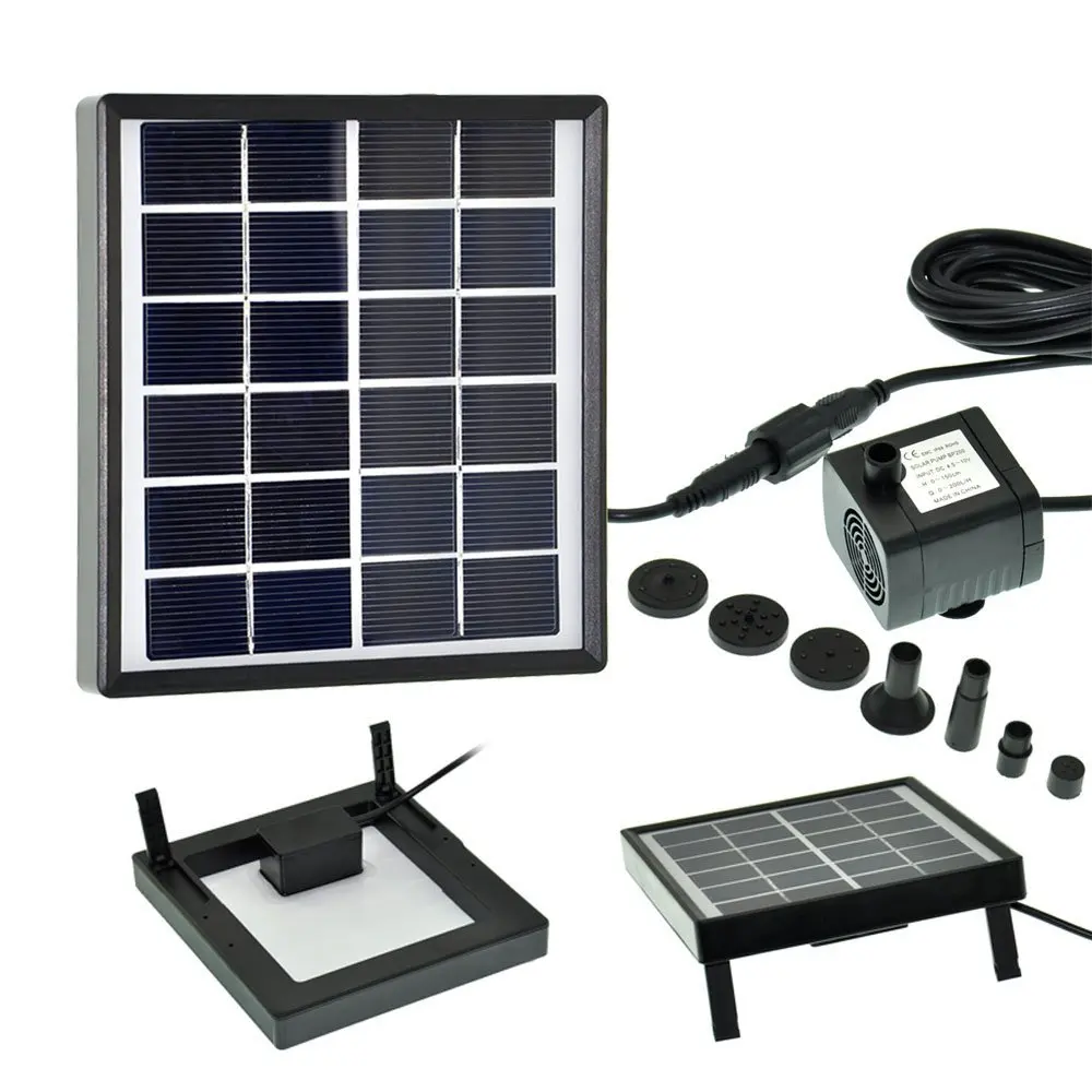 
Outdoor Solar Fountain Pump Waterfall for Pool Garden Pond Bird Bath Decorative Submersible Kit Water Pump 