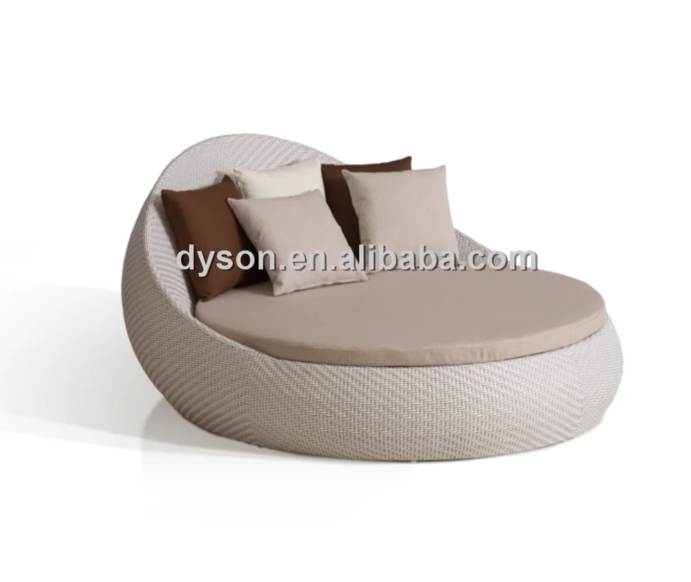 High quality aluminium outdoor sun lounger .hand made rattan lounger chair  swimming  pool daybed outdoor rattan daybed