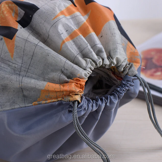 Full Color Sublimation Custom Polyester Drawstring Backpack Bag