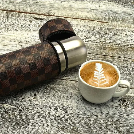 Customized Leather Phone Holster Purse Case Cup with Shoulder Strap Multifunction Cellphone Bag Lipstick Water Bottle Carrier