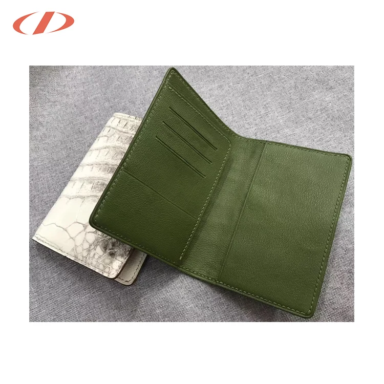 Роскошный кожаный крокодиловый держатель для карт, высококачественный кожаный держатель для паспорта ручной работы из крокодиловой кожи