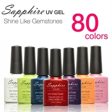 Color No63 80 Brand Nail Art Sapphire Nail Gel 80 Fashion Colors UV Gel Polish