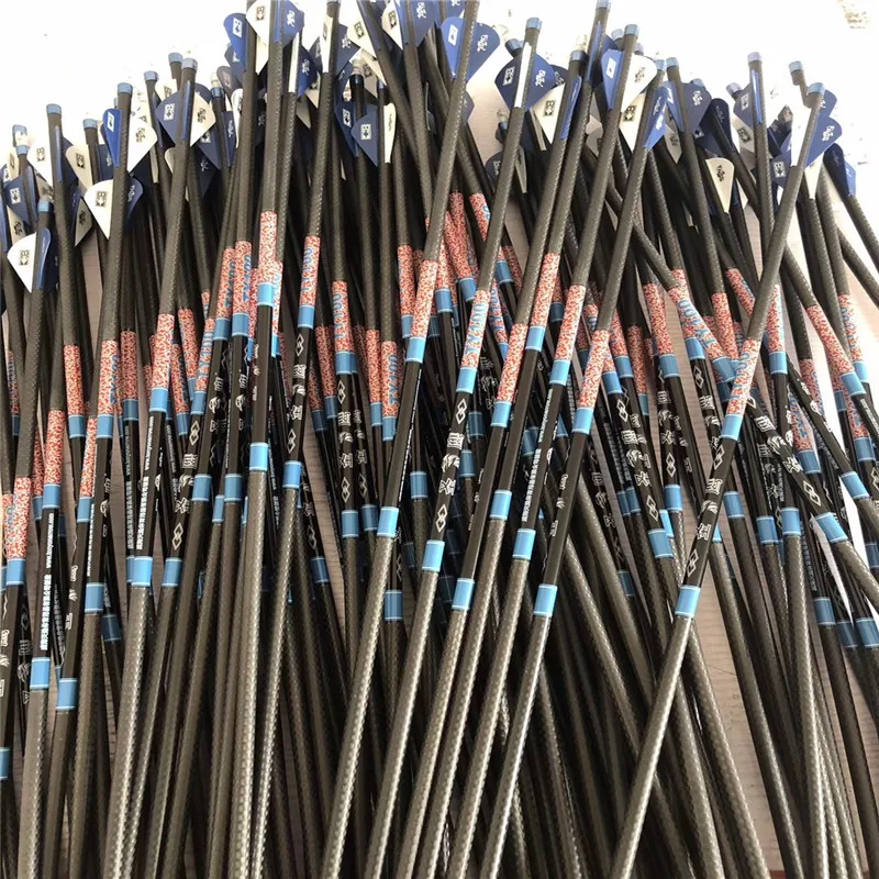 Wooden arrow  carbon fiber shaft bow and arrow for sales