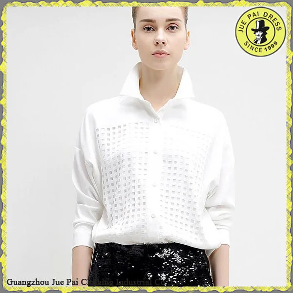 Russia Latest Shirt Designs For women/White Cotton Lapel Dress Formal Shirt Women