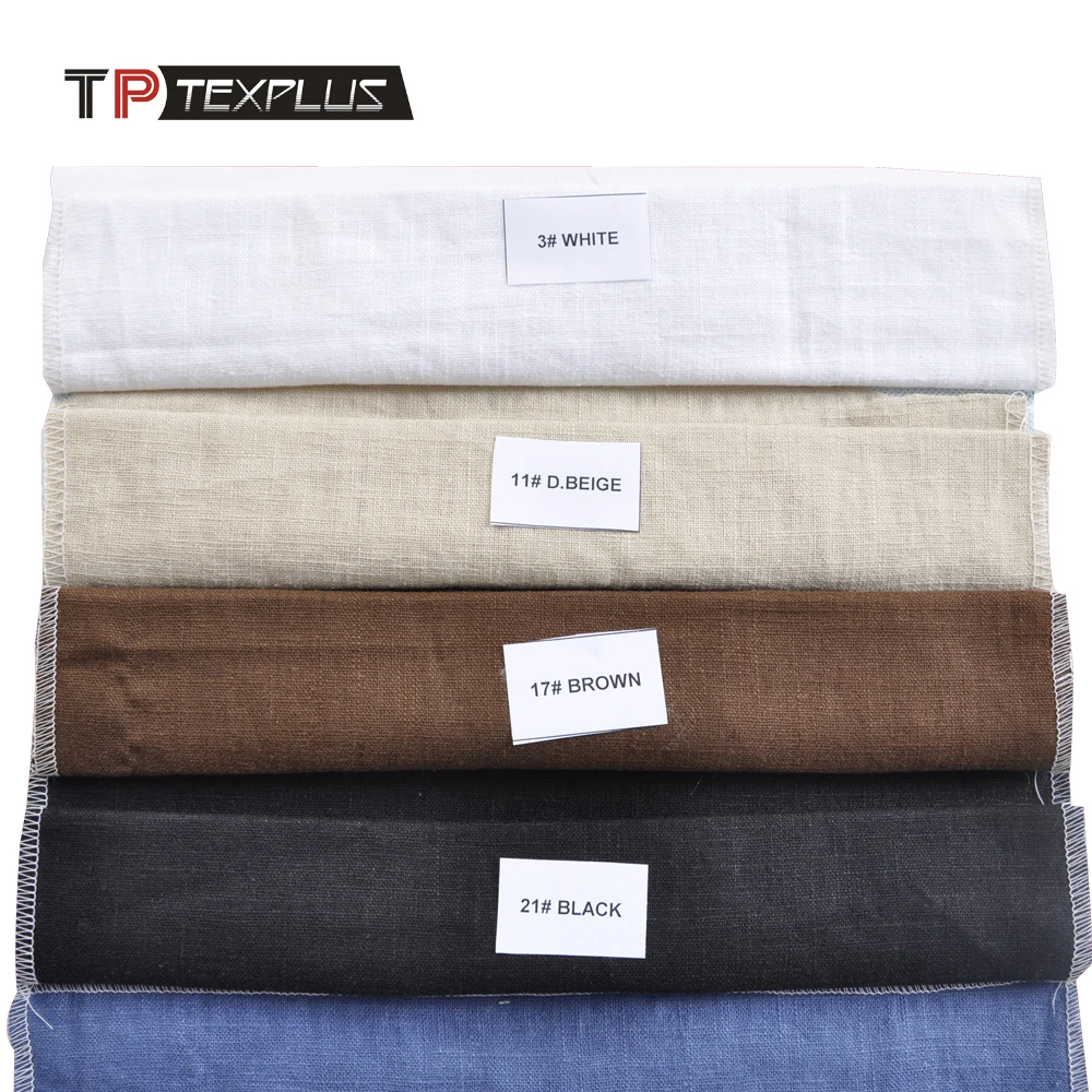 Wholesale customized colors high quality 100% linen fabric