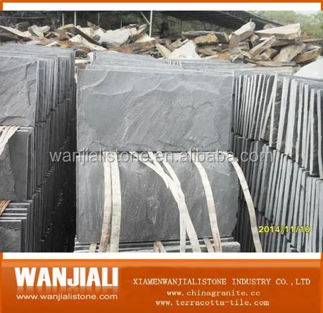 
Cheap Natural Stone Wall Tiles Black Large Rectangular Slate Tile 