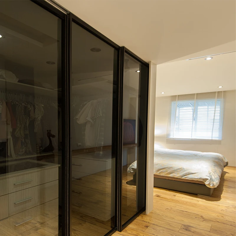 Professional laminate color combinations wardrobe with mirror