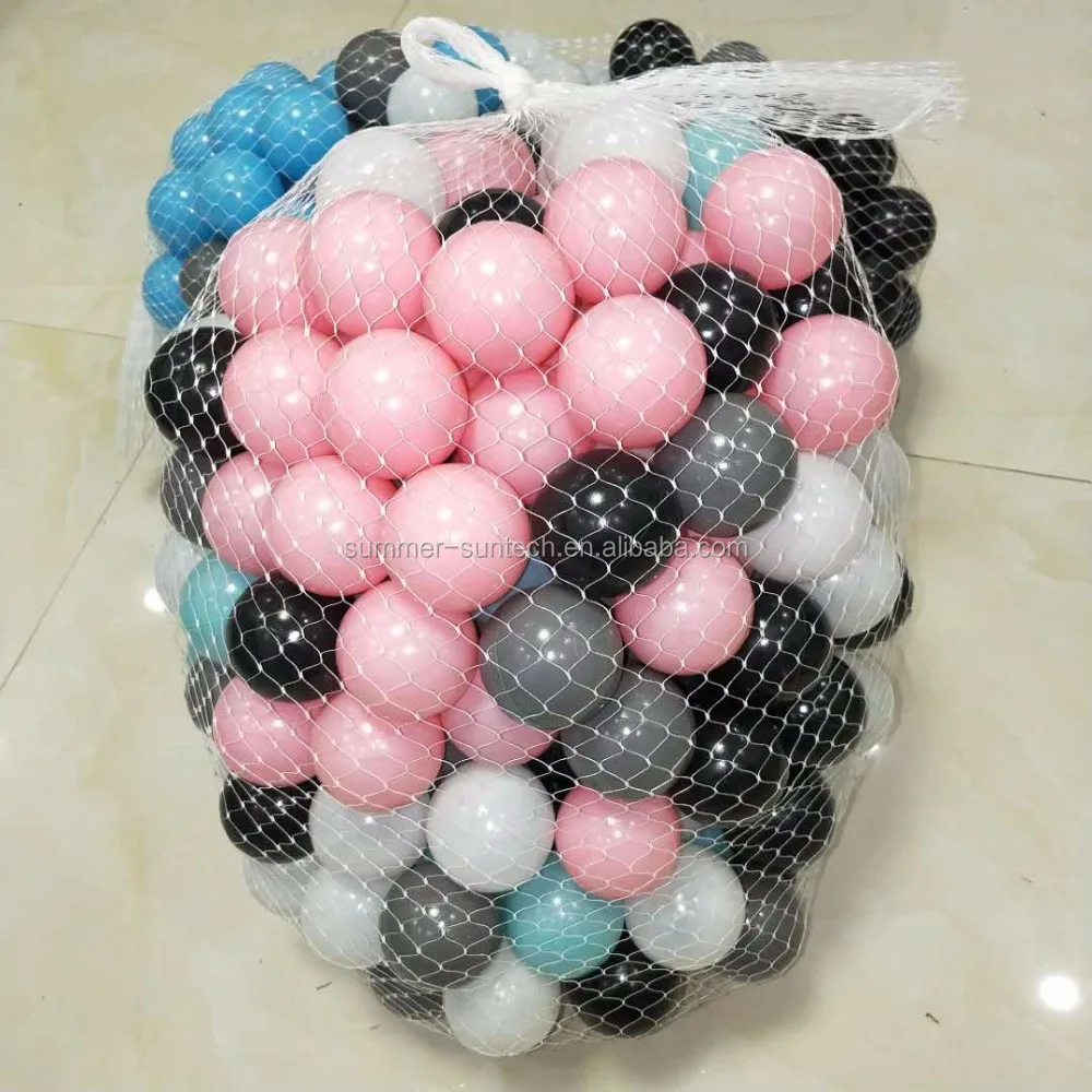 Colorful baby ocean ball pit balls bathing toy soft hollow plastic balls