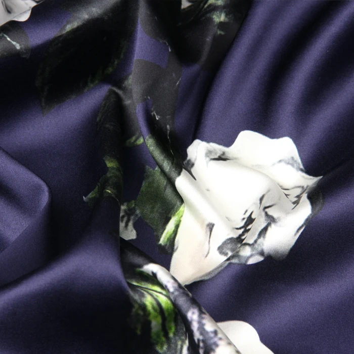 chinese custom design silk digital silk satin fabric printing