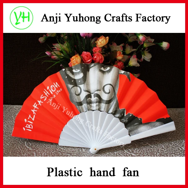 
Promotional Plastic Hand Fan With Paper Printed 