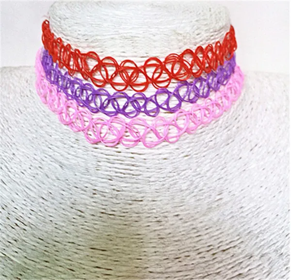 New Collares Vintage Stretch Tattoo Choker Necklace For Women Punk Retro Gothic Elastic Pendants Necklaces