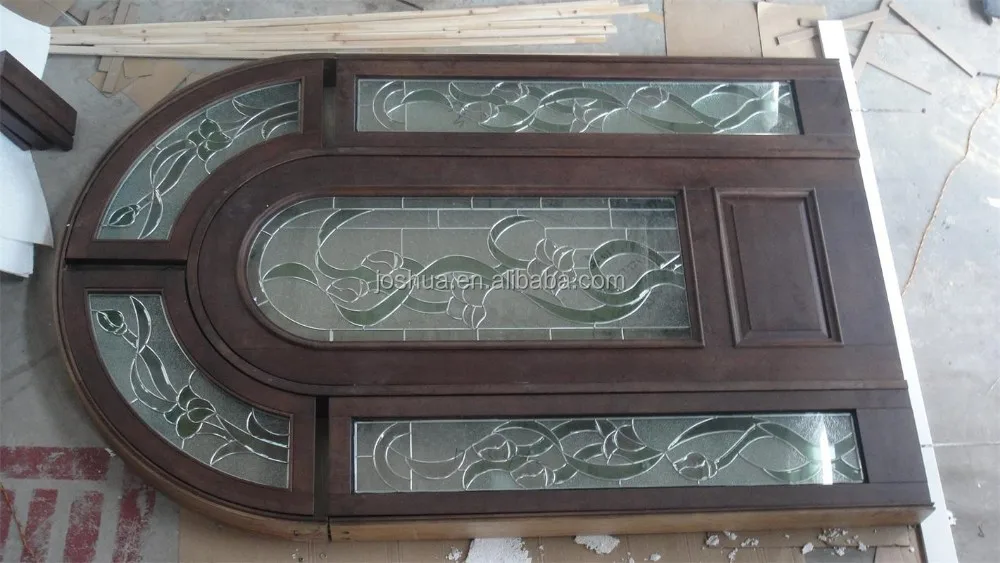 arch top mahogany wood door