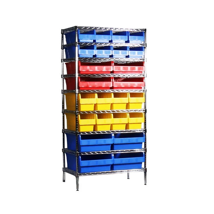 
User-friendly design picking racks wire shelving with bins 