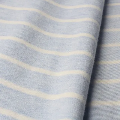 Fabric factory melange gray 40S organic cotton interlock fabric