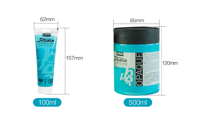 
Wholesale high consistency 500ml Pebeo studio acrylic color paint for artist painting 